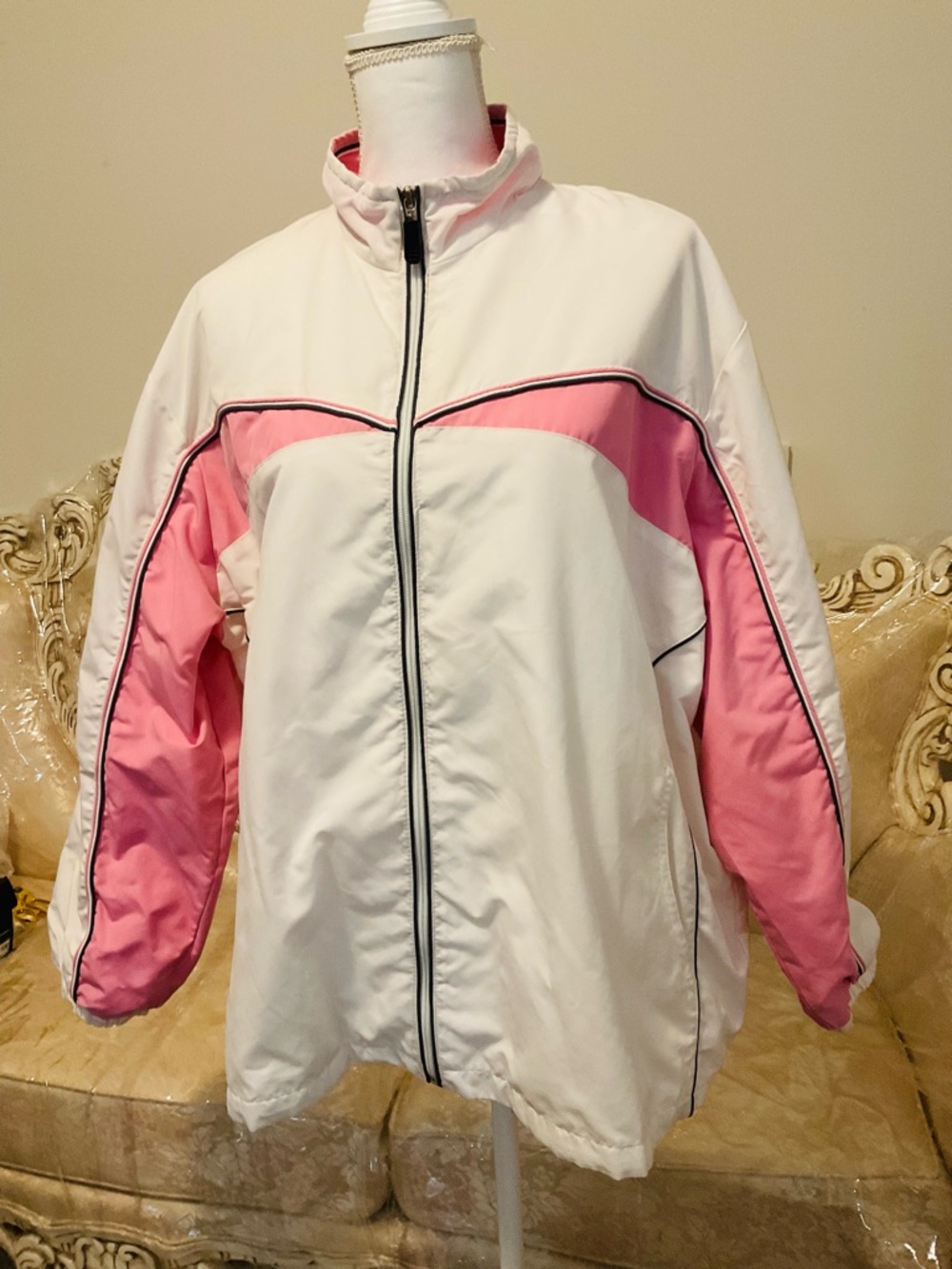 Wilson White and Pink Athletic Jacket